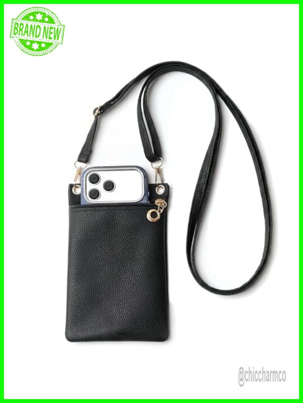 Cell Phone Purse PU Leather Crossbody Wallet Adjustable Strap